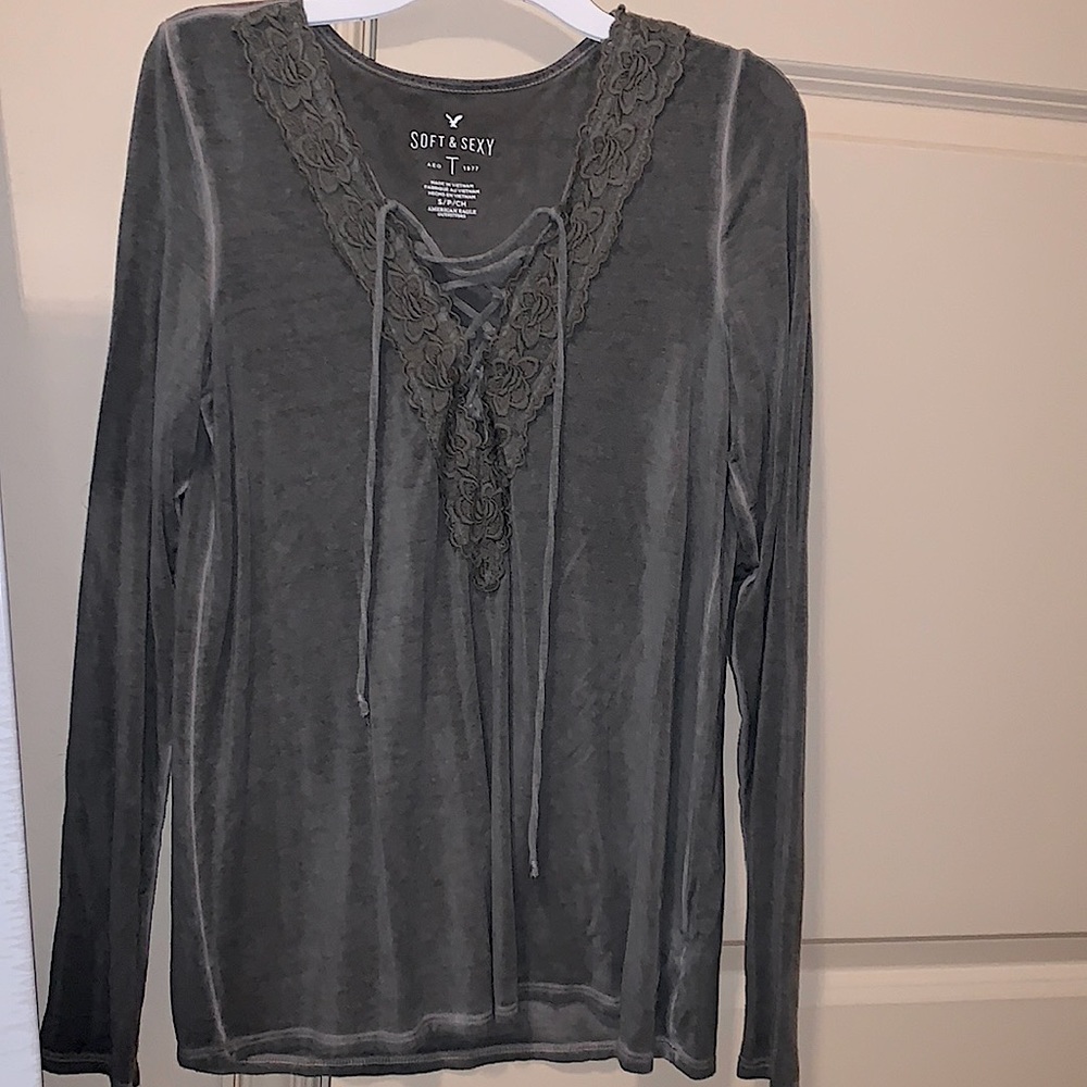 Army Green, Soft & Sexy, AE long sleeve, Size S